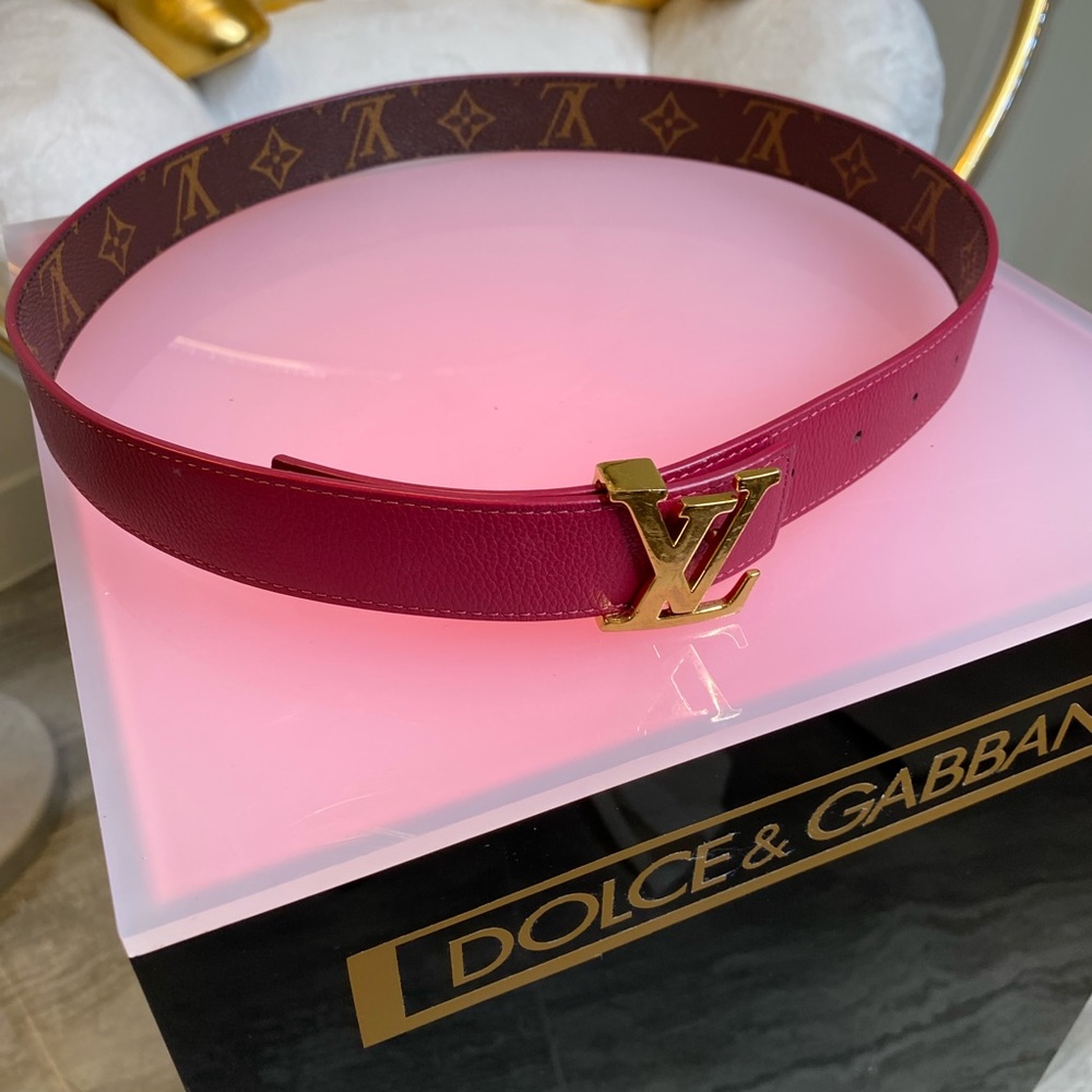 LOUIS VUITTON REVERSIBLE BURGUNDY BELT
